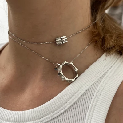 Подвеска «Казанский», белое золото 18 карат, 5 мм