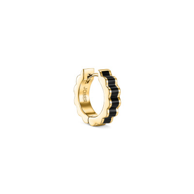 Серьга-пирсинг «Мемфис», желтое золото 18 карат, эмаль, 3 мм, (размеры S,M)