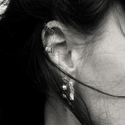 Кафф «Казанский», белое золото 18 карат, бриллианты, 3 мм (размеры S,M,L)