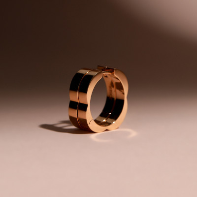 Серьги «Дукале», розовое золото 18 карат, 4 мм, M