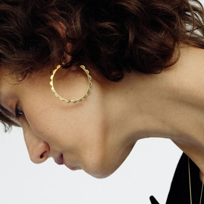 Серьги «Мемфис», желтое золото 18 карат, 2 мм, L