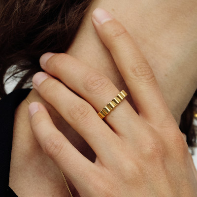 Кольцо «Мемфис», желтое золото 18 карат, 4 мм