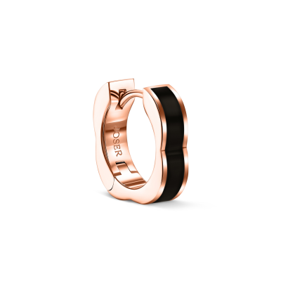 Серьга-пирсинг «Дукале», розовое золото 18 карат, эмаль, 3 мм, (размеры S,M)