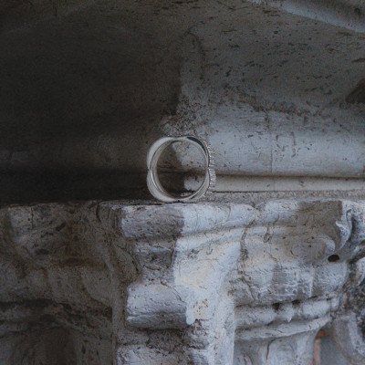 Кольцо «Дукале», белое золото 18 карат с бриллиантами, 4 мм 