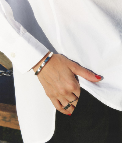 Браслет «Дукале», белое золото 18 карат, 6 мм 