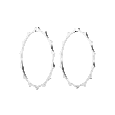 Серьги «Парфенон», белое золото 18 карат, 2 мм, XL