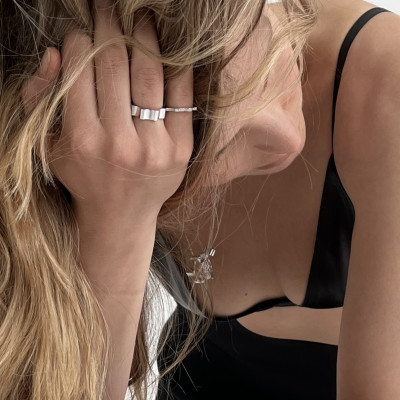 Кольцо «Казанский», белое золото 18 карат, 6 мм 