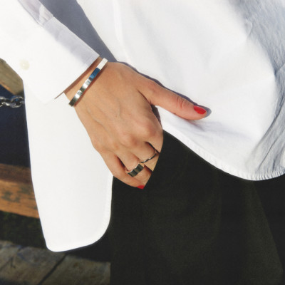 Кольцо «Дукале», белое золото 18 карат, 8 мм 