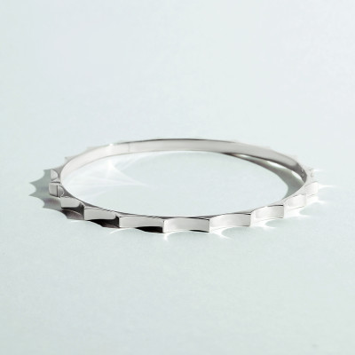 Колье «Парфенон», белое золото 18 карат, 6 мм