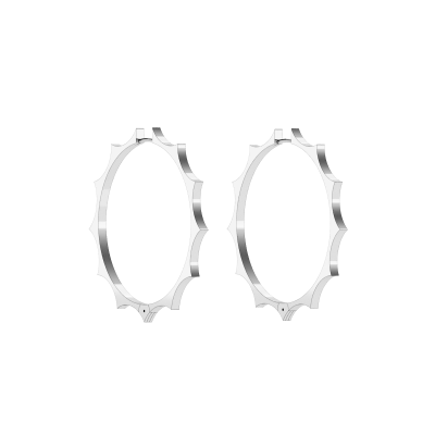 Серьги «Парфенон», белое золото 18 карат, 2 мм, L