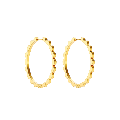 Серьги «Мемфис», желтое золото 18 карат, 2 мм, L