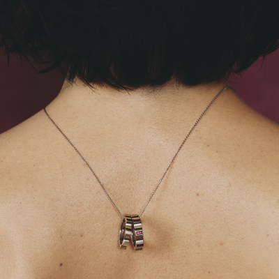 Кольцо «Казанский», белое золото 18 карат, рубины, 4 мм 