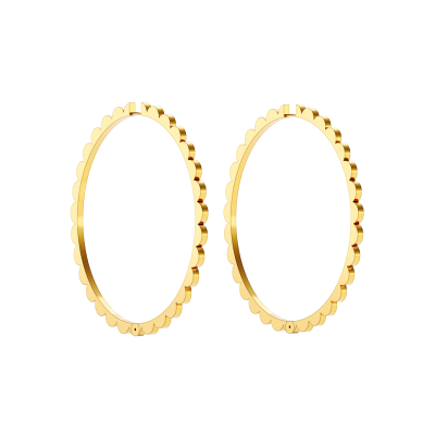 Серьги «Мемфис», желтое золото 18 карат, 2 мм, XL