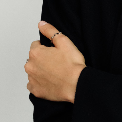 Кольцо «Казанский», белое золото 18 карат, 2 мм