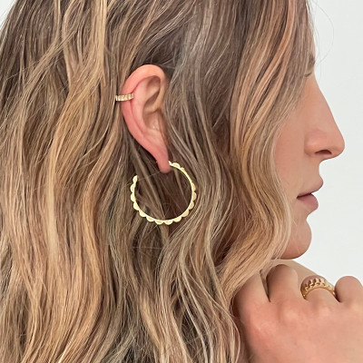 Кафф «Мемфис», желтое золото 18 карат, 3 мм (размеры S,M,L)